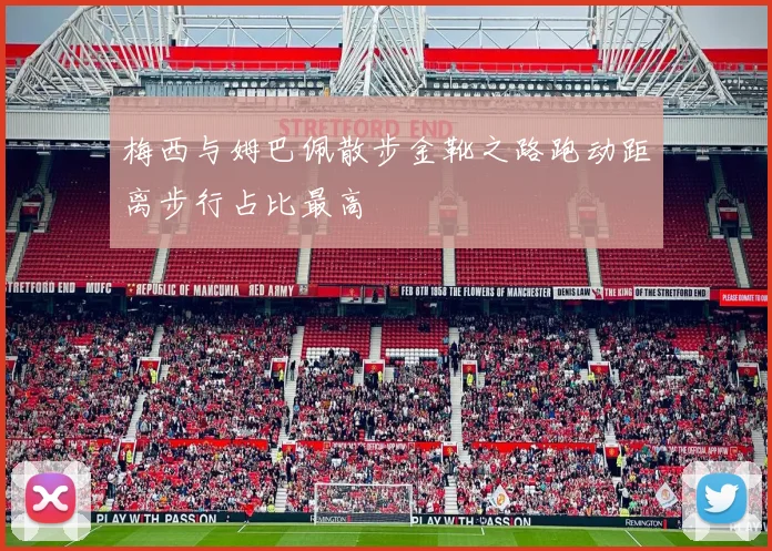 梅西与姆巴佩散步金靴之路跑动距离步行占比最高